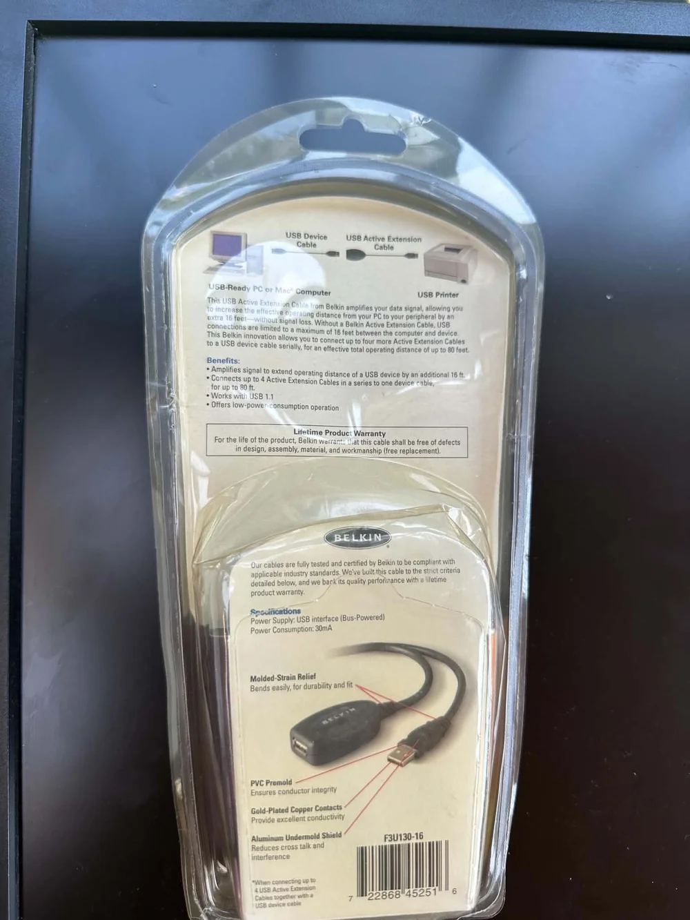 Belkin USB Active Extension Cable - Black